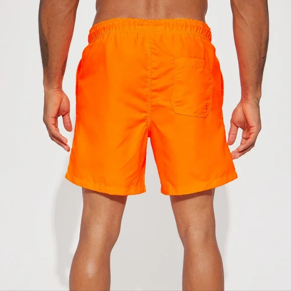 Fashion Nova Men - Montez Volley Swim Trunk - XL - new with tags - orange - Picture 2 of 12